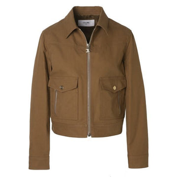 Celine Western Blouson Jacket in Cotton Twill (RV0NQ0668 04DB) 148202836 [P]