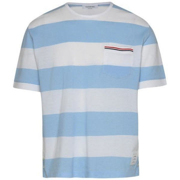 THOM BROWNE ポケット RWB トリミング ラグビー ストライプ 半袖 Tシャツ 157417896 [P]