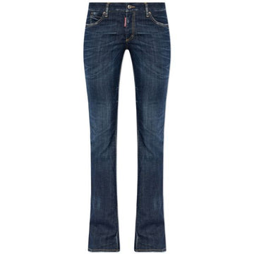 DSQUARED2 ダーククリーニングウォッシュミディウムウエストフレアジーンズ 157398906 [P]