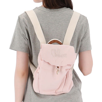 Chloe Embroidered Logo Canvas Backpack 158126008 [P]
