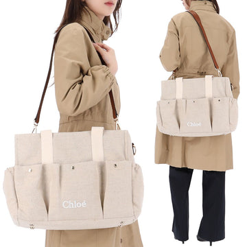 CHLOE 26SS ロゴ刺繍ショルダーバッグ C20941 117 158406674 [P]