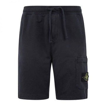 STONE ISLAND コットンフリースカーゴバermudaショートパンツ_レギュラーフィット (801564651 A0020) 157418343 [P]