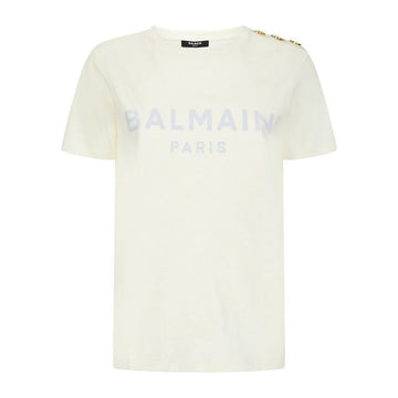 BALMAIN ショルダーボタンロゴ半袖Tシャツ 153251847 [P]