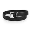 SAINT LAURENT Cassandra Monogram Rechteckige Silberne Schnalle Gürtel 634437 BOO0E 1000 144734653 [P]