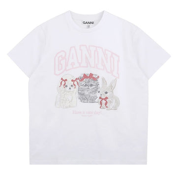 GANNI T-Shirt mit Animal-Print A1050029-151 152598918 [P]