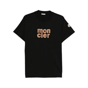 MONCLER モンクレール テディ ロゴ コットン Tシャツ ブラック 8C00028 89AUO 999 147252914 [P]