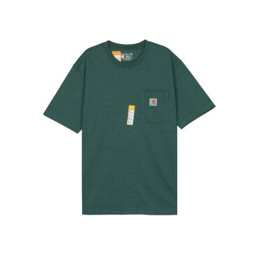 CARHARTT ヘビウェイトレギュラーポケットTシャツノースウッドヘザー 157344625 [P]