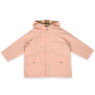 Burberry Kids Vintage Check Hooded Reversible Jacket (Pink/Beige) 8100113 125690320 [P]
