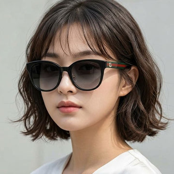 GUCCI Sonnenbrille 001 Herren Damen Mode Rechteckig Hornrand Dreistreifen 158523921 [P]