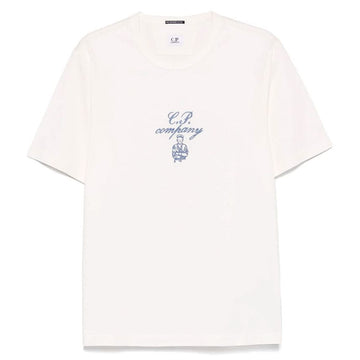 CP Company CP 25SS Logo Embroidery T-Shirt White 18CMTS109A 110301W 103 137996340 [P]