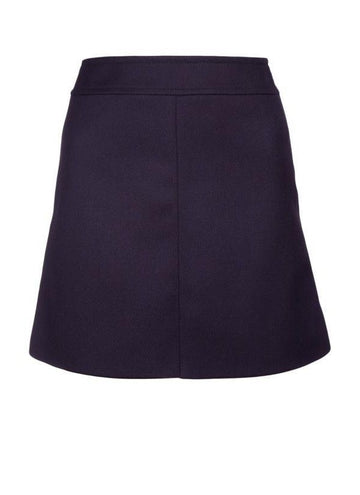Celine TRAPEZE Mini Skirt in Double Faced Wool Tricot 2J821383Z 33NK 151055496 [P]