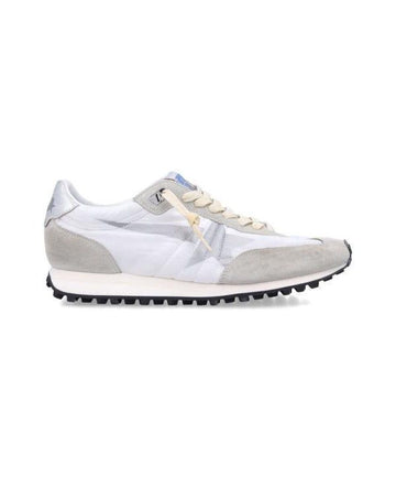 GOLDEN GOOSE Weißer Nylon-Obermaterial Silber Stern Marathon GMF00683 F005457 60466 151056500 [P]