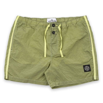 STONE ISLAND Kompass-Logo-Patch Nylon Metall Schwimmshorts für Herren (Olivgrün) L1S15 B100003 S0043 V0031 150977871 [P]