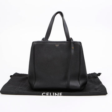CELINE Klein Kalbsleder Falt Tasche Schultertasche Schwarz 158643380 [P]