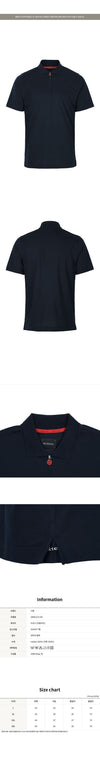 KITON 26SS ネイビーブルー ハーフジップ ポロシャツ UMK1171 K4 158758445 [P]