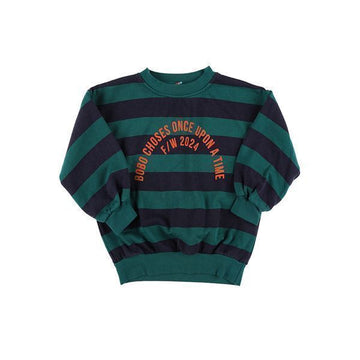 BOBO CHOSES Kinder Sweatshirt mit Kreislogo und Streifen B224AC043 401 115029782 [P]