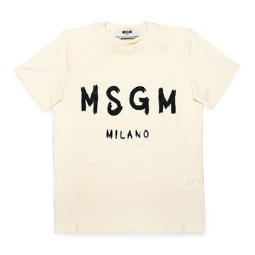 MSGM Kurzarm-T-Shirt gebürstetes Logo Damen 2000MDM510 200002 02 139818377 [P]