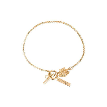 Versace Medusa Logo Charm Rolo Chain Bracelet 157825623 [P]