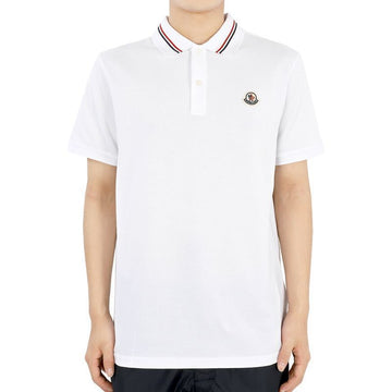 MONCLER Polo-Shirt mit Logo-Patch (Weiß) 8A00021 89A16 002 76601696 [P]