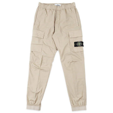 Stone Island Stone Men's Badge Patch Straight Cargo Jogger Pants (Beige) L1S15 3100031 S0003 V009A 150976124 [P]