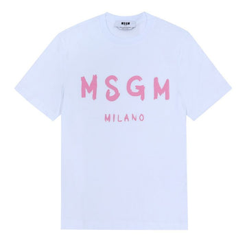 MSGM Brushed Logo Women's Short Sleeve T-Shirt 3441MDM510 237002 01A 136245258 [P]