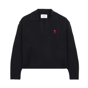 AMI Polo-Pullover mit Herz-Logo 76384233 [P]