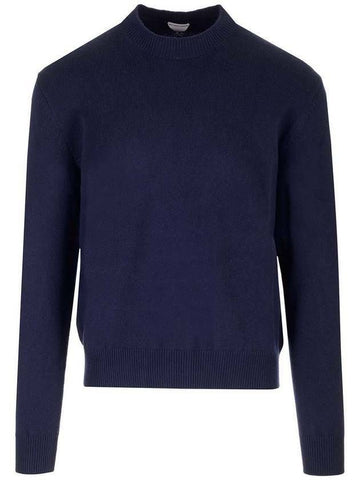 Bottega Veneta Leather Intrecciato Patch Decorated Cashmere Jumper 133027795 [P]