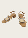 ROGER VIVIER ブラウンレザーサンダル 159024484 [P]