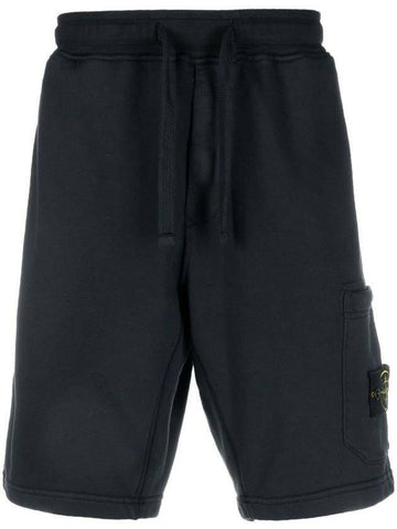 Stone Island Cotton Fleece Cargo Bermuda Shorts Regular Fit 801564651 A0020 133072145 [P]
