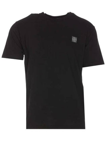 STONE ISLAND Organisches Baumwoll-Jersey T-Shirt Slim Fit mit Fissat-Effekt 801523757 A0029 133073430 [P]