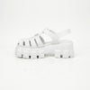 Prada Triangle Foam Rubber Women's Sandals White 158665238 [P]