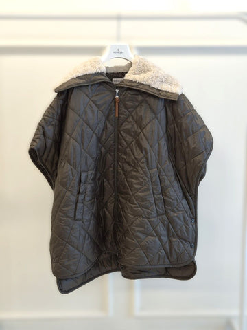 Moncler Shearling Goose Down Jacket Cape Green (788M7) Status S 159026591 [P]