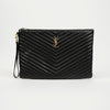 Saint Laurent Cassandra Matelassé Quilted Leather Document Holder Black Gold 158672841 [P]