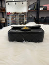CHANEL パール装飾ミニフラップバッグ ブラック(AS6009) 159027100 [P]