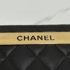 CHANEL Damen Lederlangbörse mit Logo-Reißverschluss Schwarz 159031298 [P]