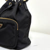 Prada Triangle Logo Nylon Bucket Bag Black (1BH038) 159032210 [P]