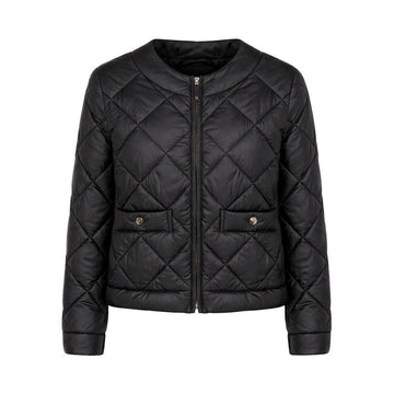 MAXMARA クルーネック軽量パディングジャケット ブラック 2619481014 002 153212610 [P]