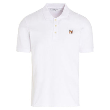 MAISON KITSUNE Herren Foxhead Patch Kragen T-Shirt Weiß FU00203KJ7007 P100 56562649 [P]