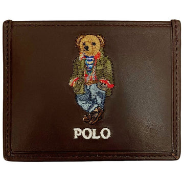Polo Ralph Lauren 25FW Bear Logo Embroidered Cardholder Brown 405964517 001 150391888 [P]