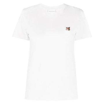 MAISON KITSUNE 女性用フォックスヘッドTシャツ ホワイト LW00105KJ0008 P100 110883703 [P]
