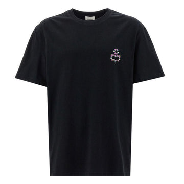Isabel Marant 24SS HUGO Logo Embroidered T-Shirt Black TS0149HB B1N02H 01BK 76994413 [P]