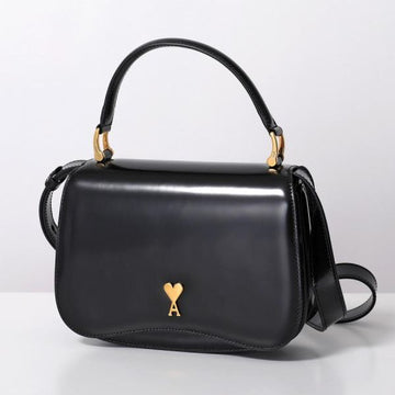 AMI Glazed Leather Paris Top Handle Bag 148916764 [P]