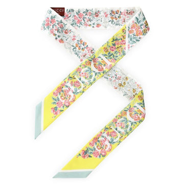 Gucci Women's Floral Printed Silk Scarf (Yellow) 783189 3G001 7367 153690755 [P]