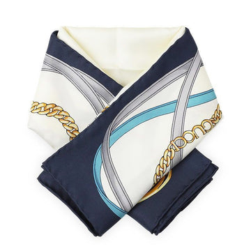 Gucci Women’s Printed Silk Scarf (Off White/Blue) 857417 3G001 9168 155885276 [P]
