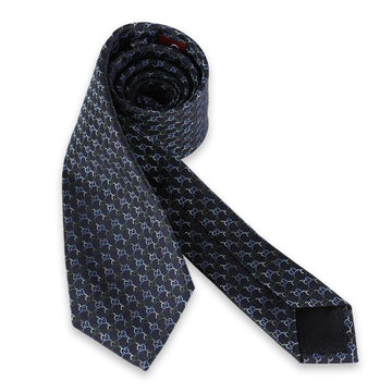 GUCCI Männer GG Jacquard Logo Seidenkrawatte (Dunkelblau) 853350 4E009 4266 150775829 [P]