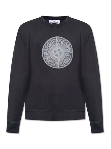 Stone Island Brushed Cotton Fleece Crewneck Sweatshirt Regular Fit 133075041 [P]