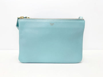 CELINE ベビーブルー ミントカラー トリオバッグ 3段ジッパークロスバッグ 4VCEB21489 120197978 [P]