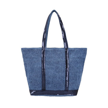 Vanessa Bruno Tote Bag Spangle Linen Zipper Medium 159046783 [P]
