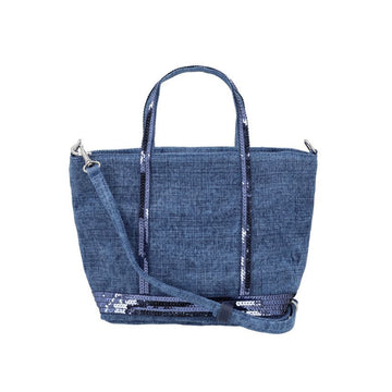 Vanessa Bruno Mini Tote Bag with Zipper and Spangle Linen 159046787 [P]