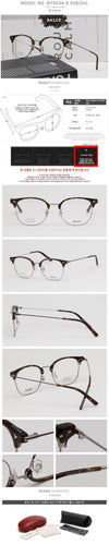 Bally Eyeglass Frame BY5038D Luxury Thin Frame Asian Fit Lightweight Half-Rim Fashion 123781359 [P]